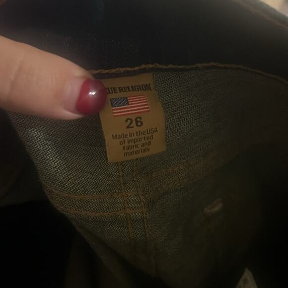 TRUE RELIGION Halle mid rise super distressed skinny jeans 26 - Picture 3 of 8